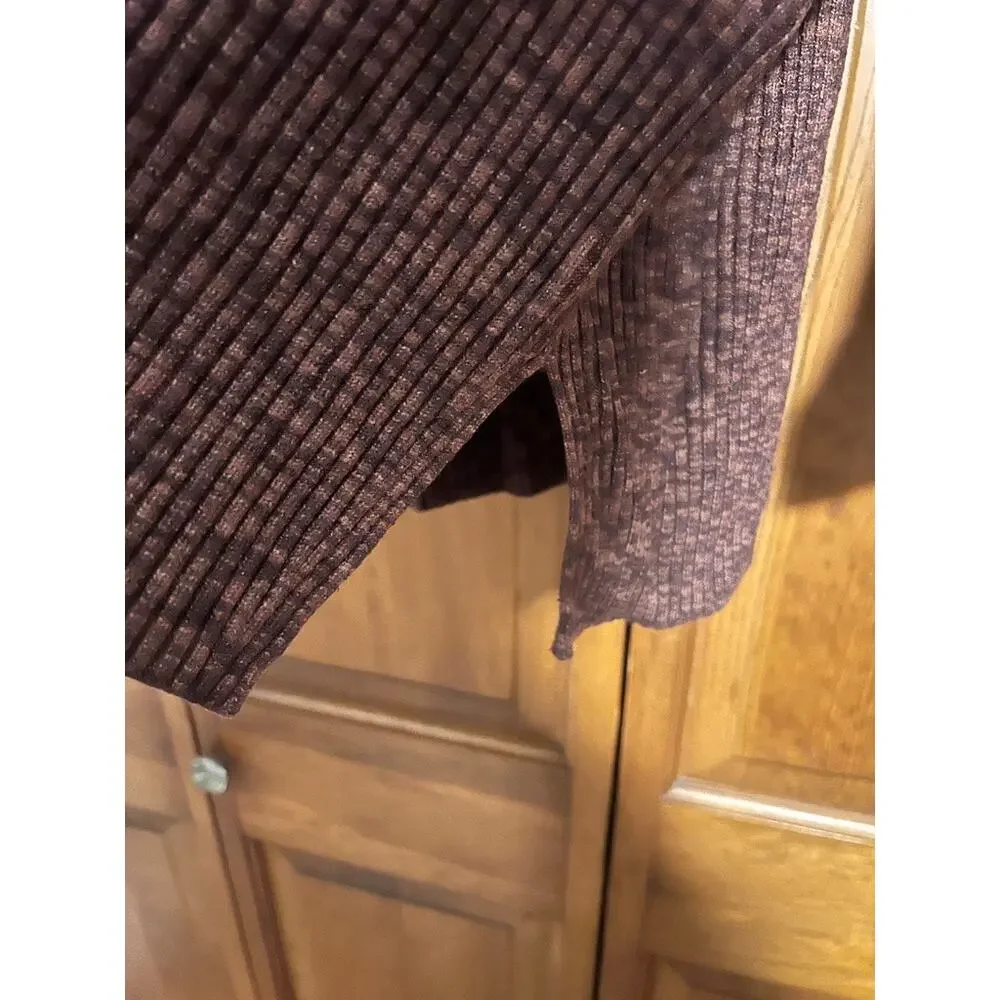 Abercrombie & Fitch Women's Soft A&F Ribbed Bell Sleeve Sweater Brown Size XL - Picture 8 of 11